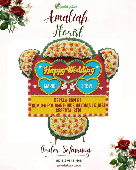 Papan Bunga Pernikahan Menggala Mas